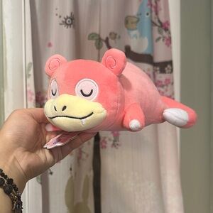Slowpoke sleeping Pink and Cream Plush